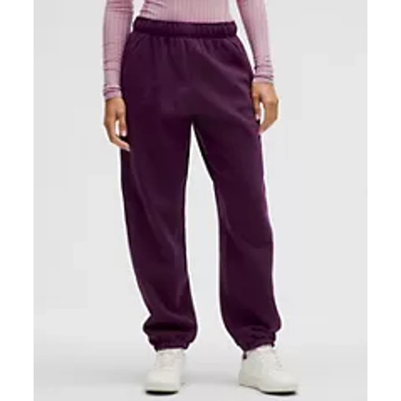 Lululemon Pants - Lululemon 'Scuba' Purple Cotton Mid-Rise Oversized Jogger *Regular Size S